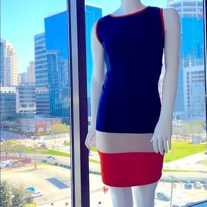 A’Gaci Colorblock Mini Shift Dress